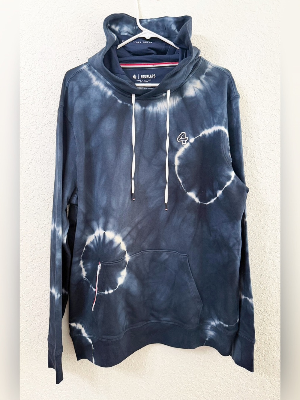 Fourlaps Rush Pullover Tie Dye Hoodie-Men Size Large